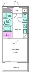 LOC'SKIKUNA 1Kの間取図画像