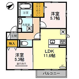 セジュールK 3LDKの間取図画像