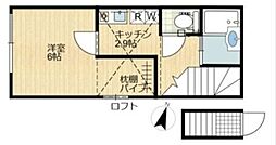 ＳＡＣＲＡＬＥ小岩 2階1Kの間取り