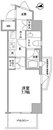コンフォリア東中野DEUX 1Kの間取図画像