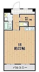 Kitakoiwa YM garden 4階ワンルームの間取り