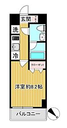 SHOKENレジデンス横浜生麦2 1Kの間取図画像