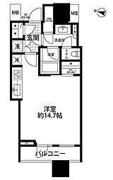 パークコート渋谷ザタワー ワンルームの間取図画像