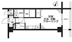 パルメゾン見次公園 1Kの間取図画像