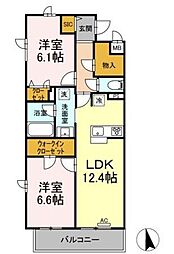 NobleMaison 2LDKの間取図画像