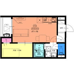 高石市西取石3丁目アパート 1LDKの間取図画像