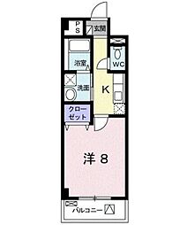 ジェン・ルー 3階1Kの間取り