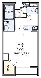 レオパレス鎌倉台2 1Kの間取図画像
