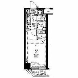 シンシア蒲田セカンドステージ 2階1Kの間取り