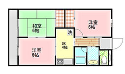 ネオステージ原木 3DKの間取図画像