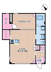 JR常磐線 亀有駅 徒歩15分の賃貸マンション 1階1LDKの間取り