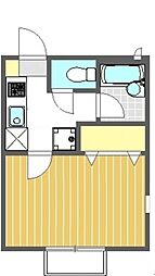 サニーコート北葛西4 1Kの間取図画像