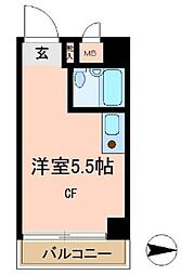 グローリア初穂武蔵境 ワンルームの間取図画像