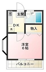 間取図画像 1K