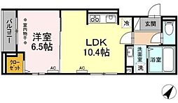 セレーノ堀之内 1LDKの間取図画像