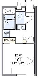 レオパレスセゾンブラン三郷 1Kの間取図画像
