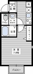 ミレニア草加住吉 1Kの間取図画像