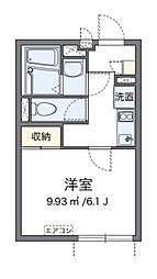 レオパレスクレイノルリアン 1Kの間取図画像