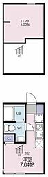 ウィステリア東寺尾 1Kの間取図画像