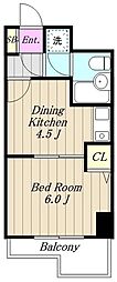 ライオンズマンション相模原第3 1DKの間取図画像