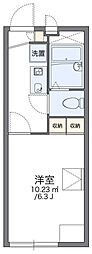 レオパレスメルベーユ参番館 1Kの間取図画像