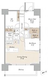 ライトテラス新宿御苑 12階2SLDKの間取り