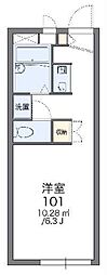 レオパレスセントラルパークサイド 1Kの間取図画像