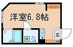 グランメゾン代田橋 3階ワンルームの間取り