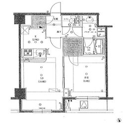 セジョリ浅草ベルグレード 1LDKの間取図画像