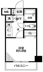 間取図画像 1K