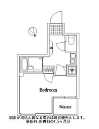 アイフェリーク日本橋 5階1Kの間取り