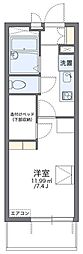 レオパレスヴァンメルベーユ 1Kの間取図画像