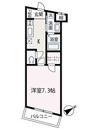 ＤＡＩＫＡＮ　29　ＨＡＮＡＢＵＳＡ 1階1Kの間取り