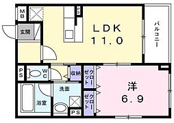 アルフォンブラ 1LDKの間取図画像