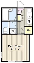 ピュアコート 1Kの間取図画像