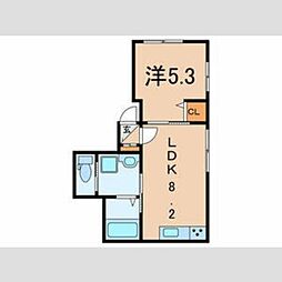 ベルサージュ堀切 1階1LDKの間取り