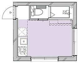 PROTO笹塚I 3階ワンルームの間取り