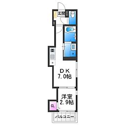 間取図画像 1DK