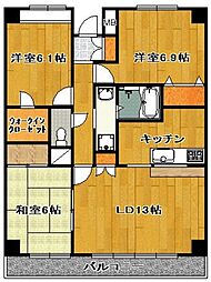 Exelsior 3階3LDKの間取り