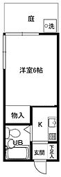 コーポカトレア 1Kの間取図画像