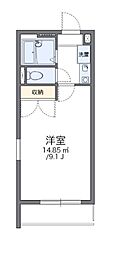 レオパレスゴールドレジデンスメイプルハイム高野台2号館 1Kの間取図画像