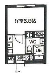 LUCENTCOURT早稲田 1Kの間取図画像