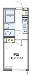高島平レジデンスB 1Kの間取図画像