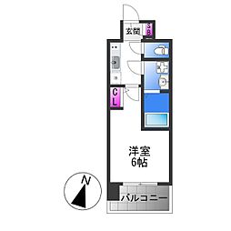 Osaka Metro中央線 緑橋駅 徒歩4分の賃貸マンション 2階1Kの間取り
