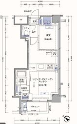 ラティエラ横濱大通り公園 1LDKの間取図画像