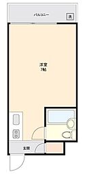 メゾン・ド・ローザス ワンルームの間取図画像