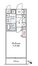 REALIZE志茂 5階1Kの間取り