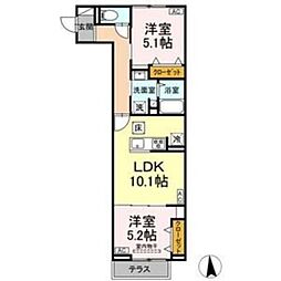 セレスティア高島平III 2LDKの間取図画像
