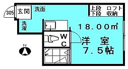 ブライト ワンルームの間取図画像