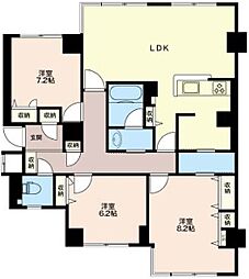 グリーンホームズ1 4階3LDKの間取り
